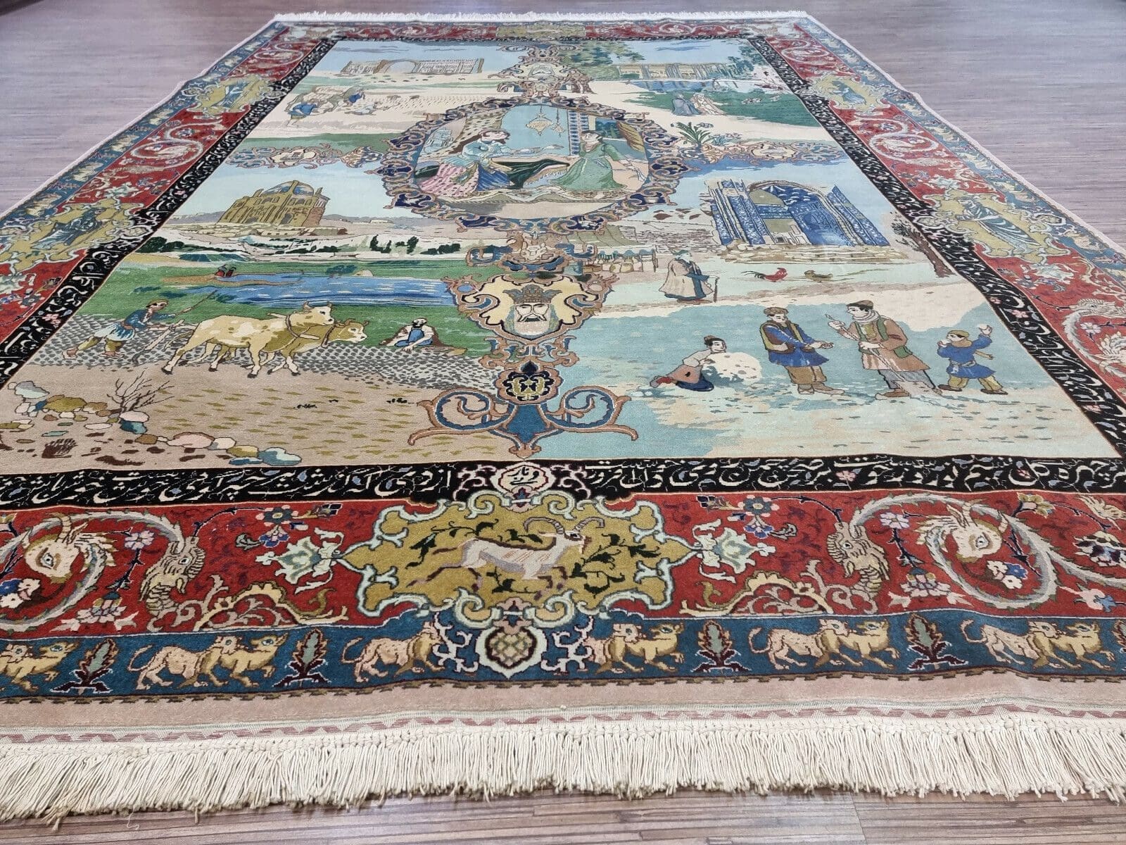 Alternative view of Tabriz Persian Rug 300 × 200 cm in Wool, hand-knotted