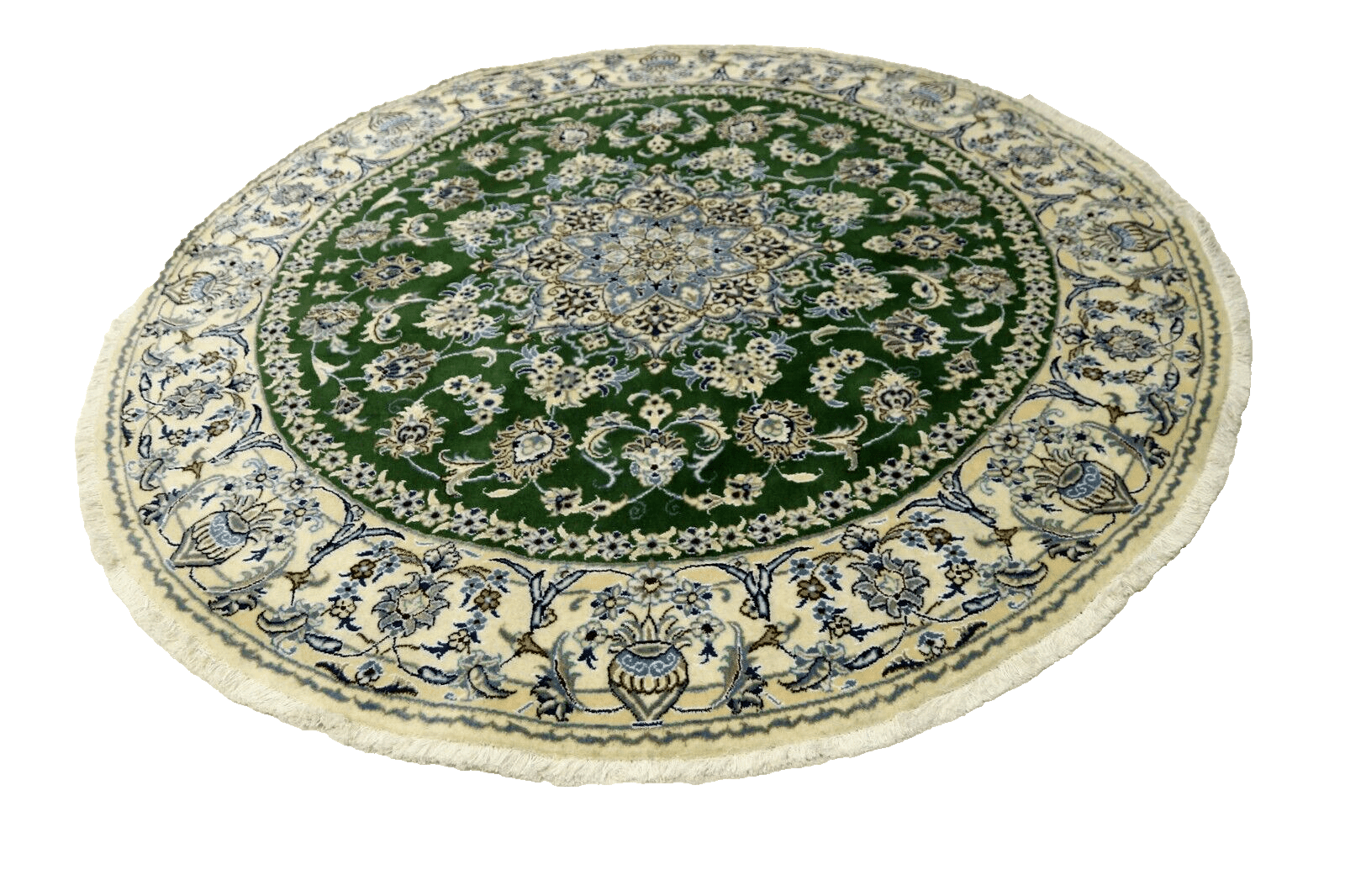Alternative view of Hand-Knotted Persian Rug, 200 × 200 cm, Wool & Silk