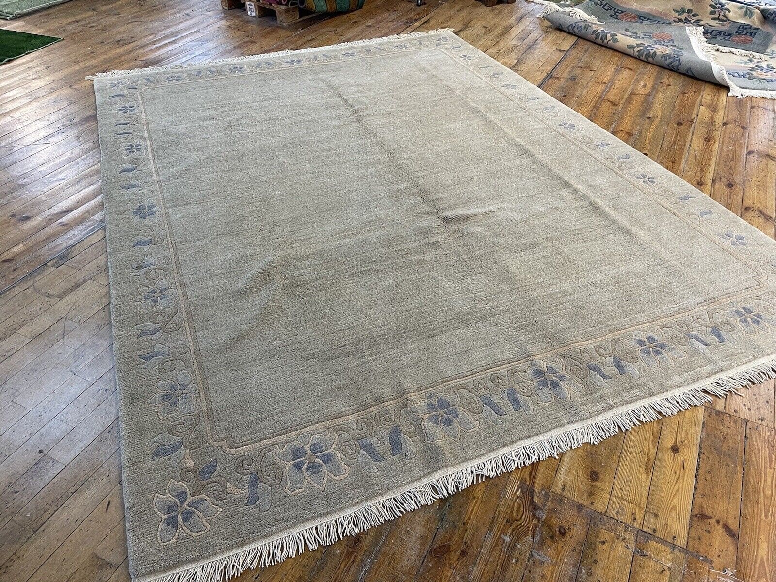 Alternative view of Wool Einfarbig Persian Rug 350 × 250 cm, hand-knotted