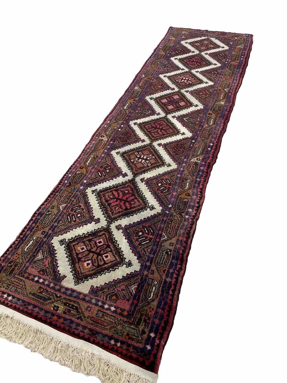 Alternative view of Wool Hamadan Persian Rug 300 × 80 cm, hand-knotted