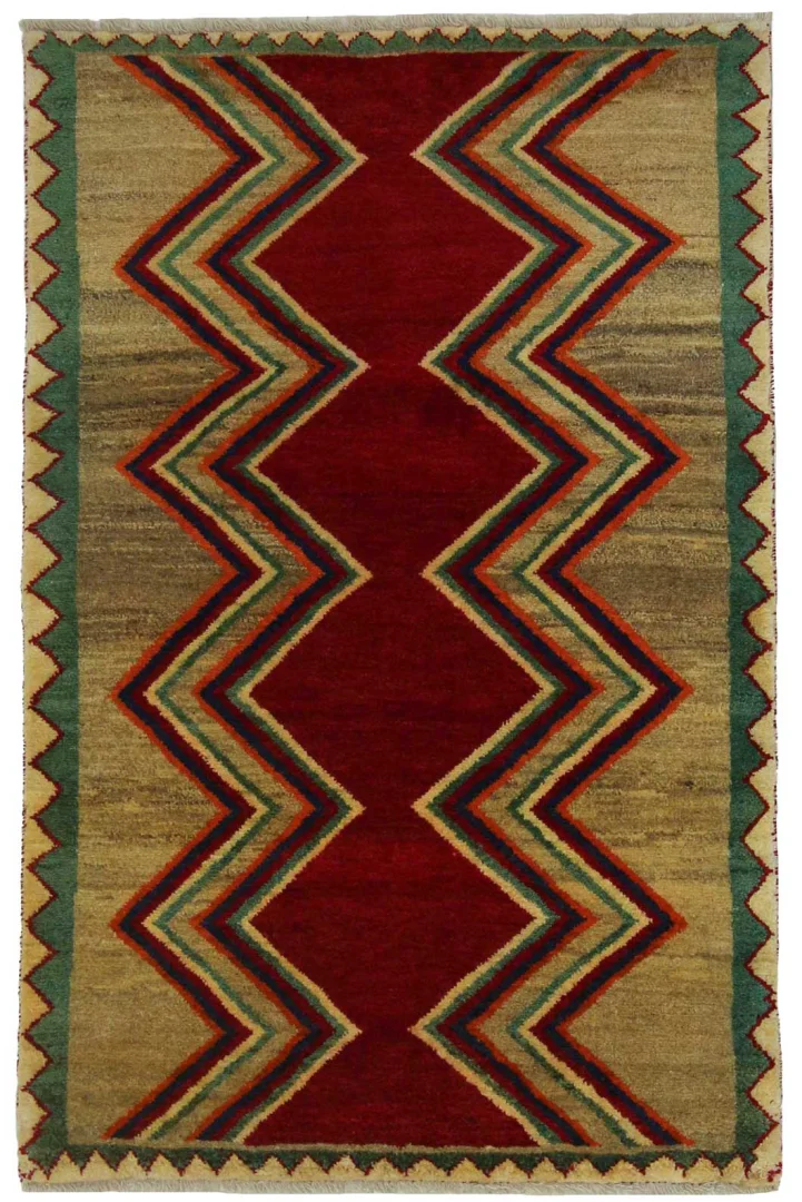 Hand-Knotted Gabbeh Persian Rug, 150 × 99 cm, Wool
