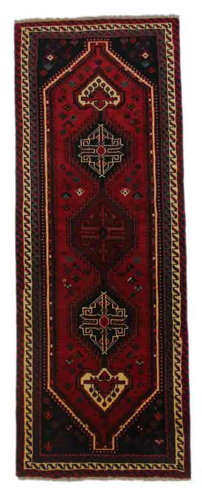 Gabbeh Persian Rug 238 × 90 cm in Wool, hand-knotted