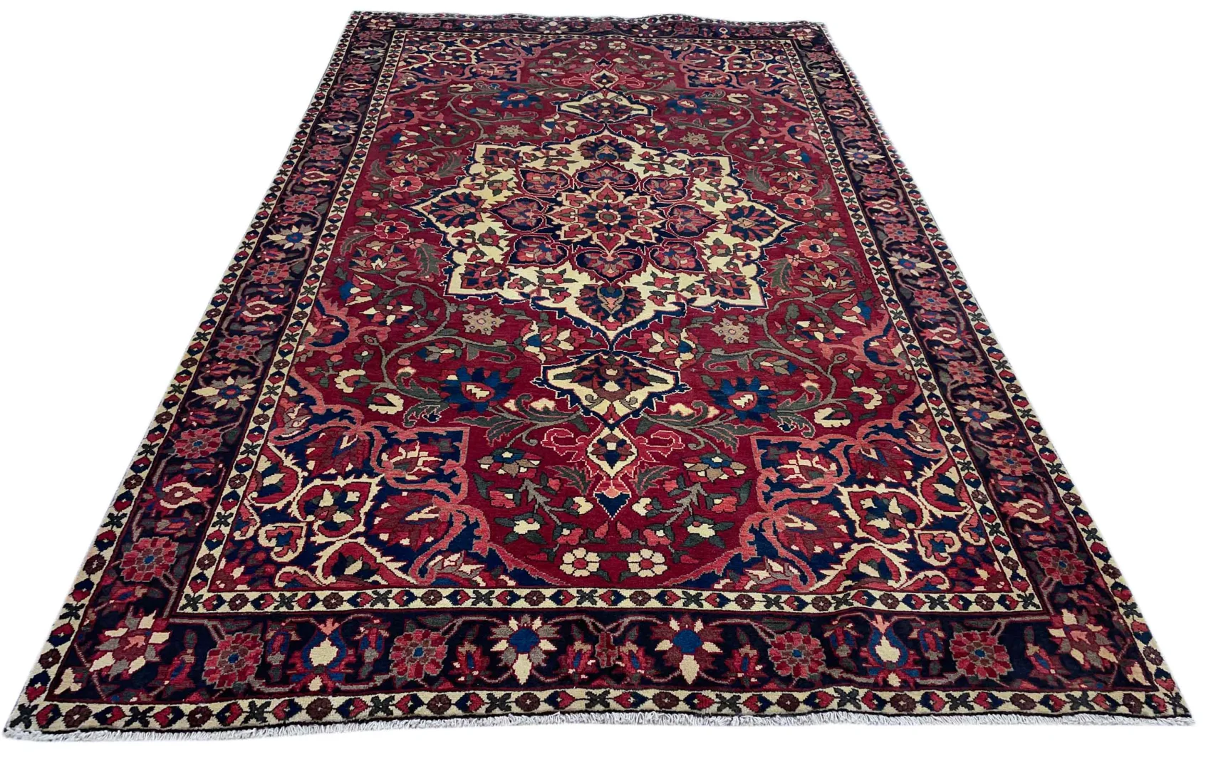 Alternative view of Hand-Knotted Bakhtiari Persian Rug, 335 × 208 cm, Wool