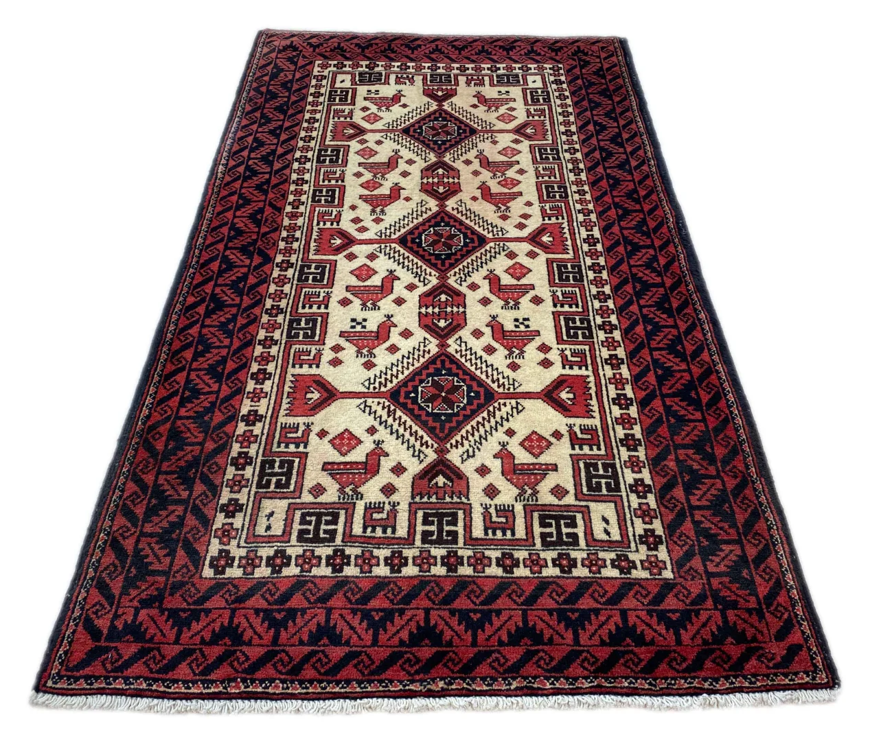 Alternative view of Wool Persian Rug 182 × 100 cm, hand-knotted