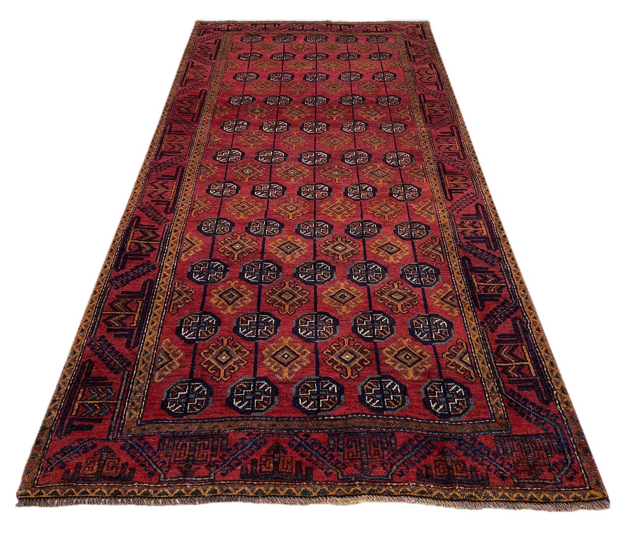 Alternative view of Hand-Knotted Baluch Persian Rug, 237 × 112 cm, Wool