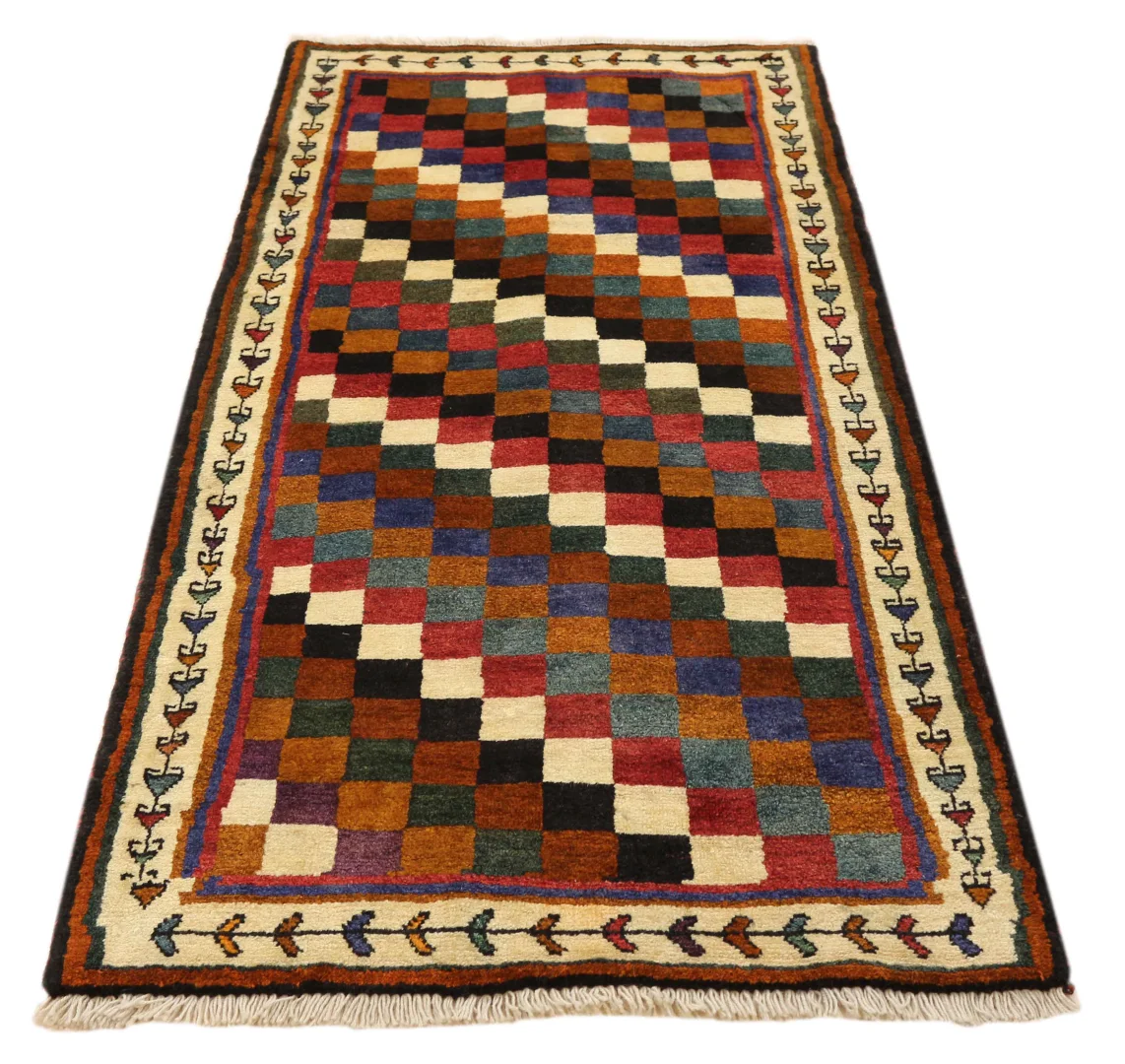 Alternative view of Gabbeh Persian Rug 195 × 92 cm in Wool, hand-knotted