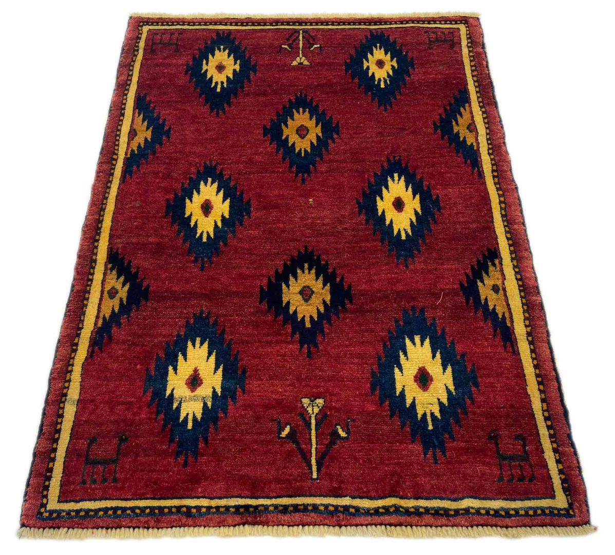Alternative view of Hand-Knotted Gabbeh Persian Rug, 148 × 112 cm, Wool