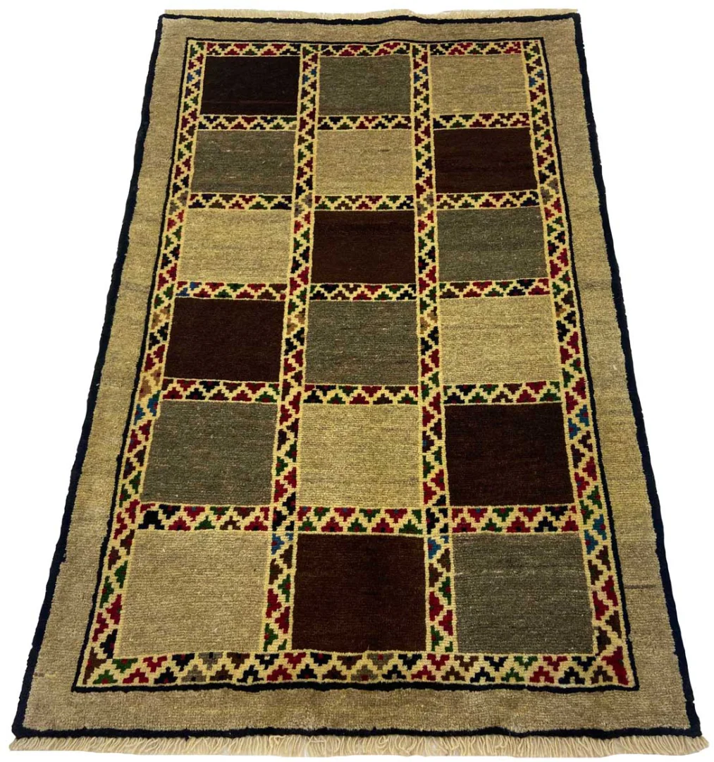 Alternative view of Hand-Knotted Gabbeh Persian Rug, 150 × 96 cm, Wool