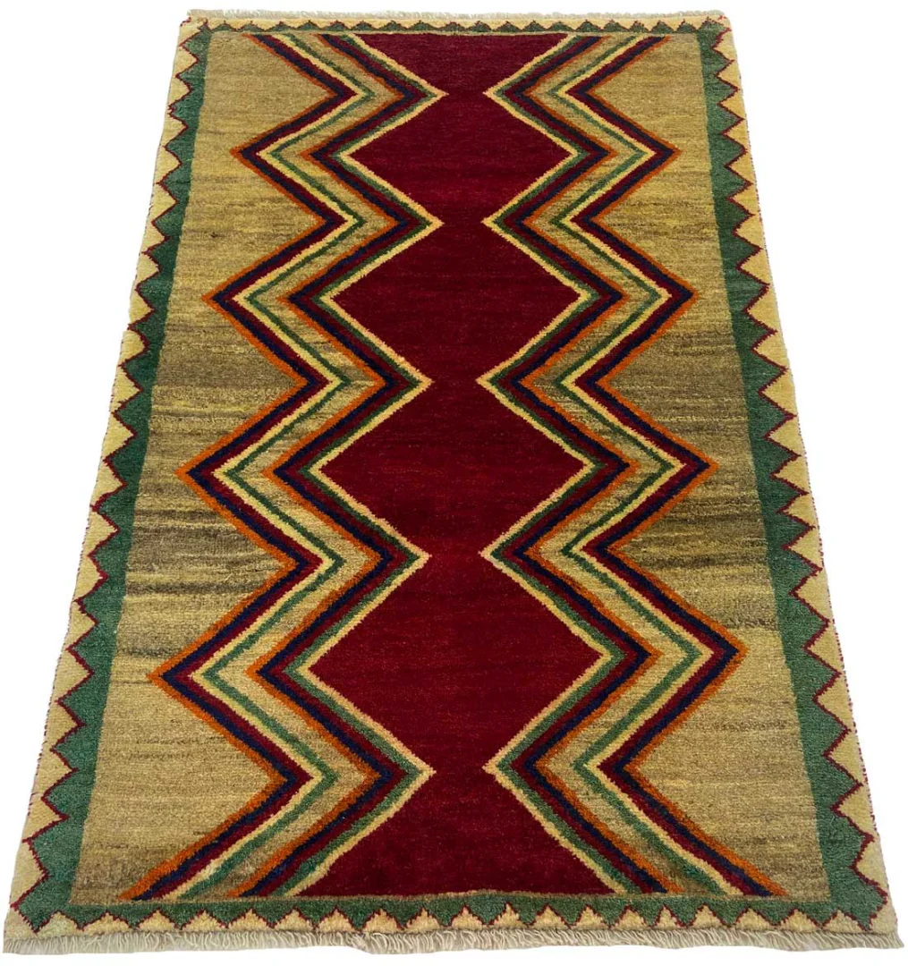 Alternative view of Hand-Knotted Gabbeh Persian Rug, 150 × 99 cm, Wool
