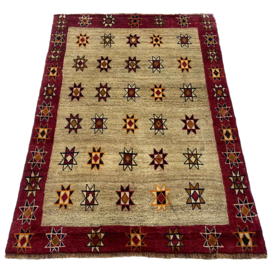 Alternative view of Wool Gabbeh Persian Rug 155 × 112 cm, hand-knotted