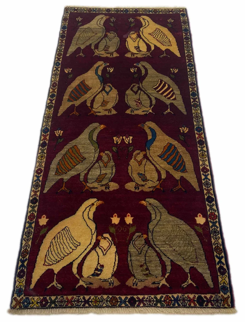 Alternative view of Wool Gabbeh Persian Rug 193 × 85 cm, hand-knotted