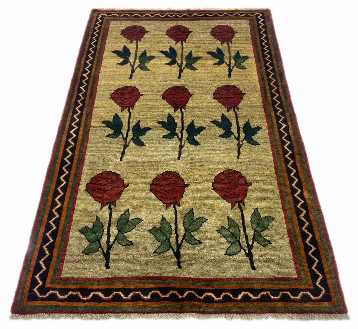 Alternative view of Hand-Knotted Gabbeh Persian Rug, 193 × 121 cm, Wool
