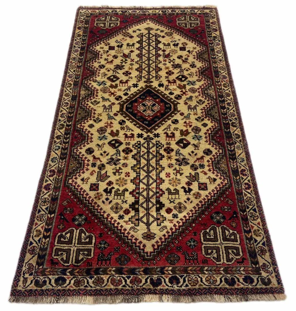Alternative view of Hand-Knotted Gabbeh Persian Rug, 194 × 100 cm, Wool
