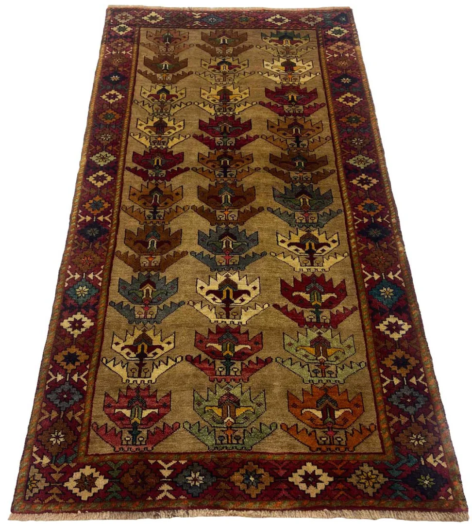 Alternative view of Hand-Knotted Gabbeh Persian Rug, 203 × 103 cm, Wool