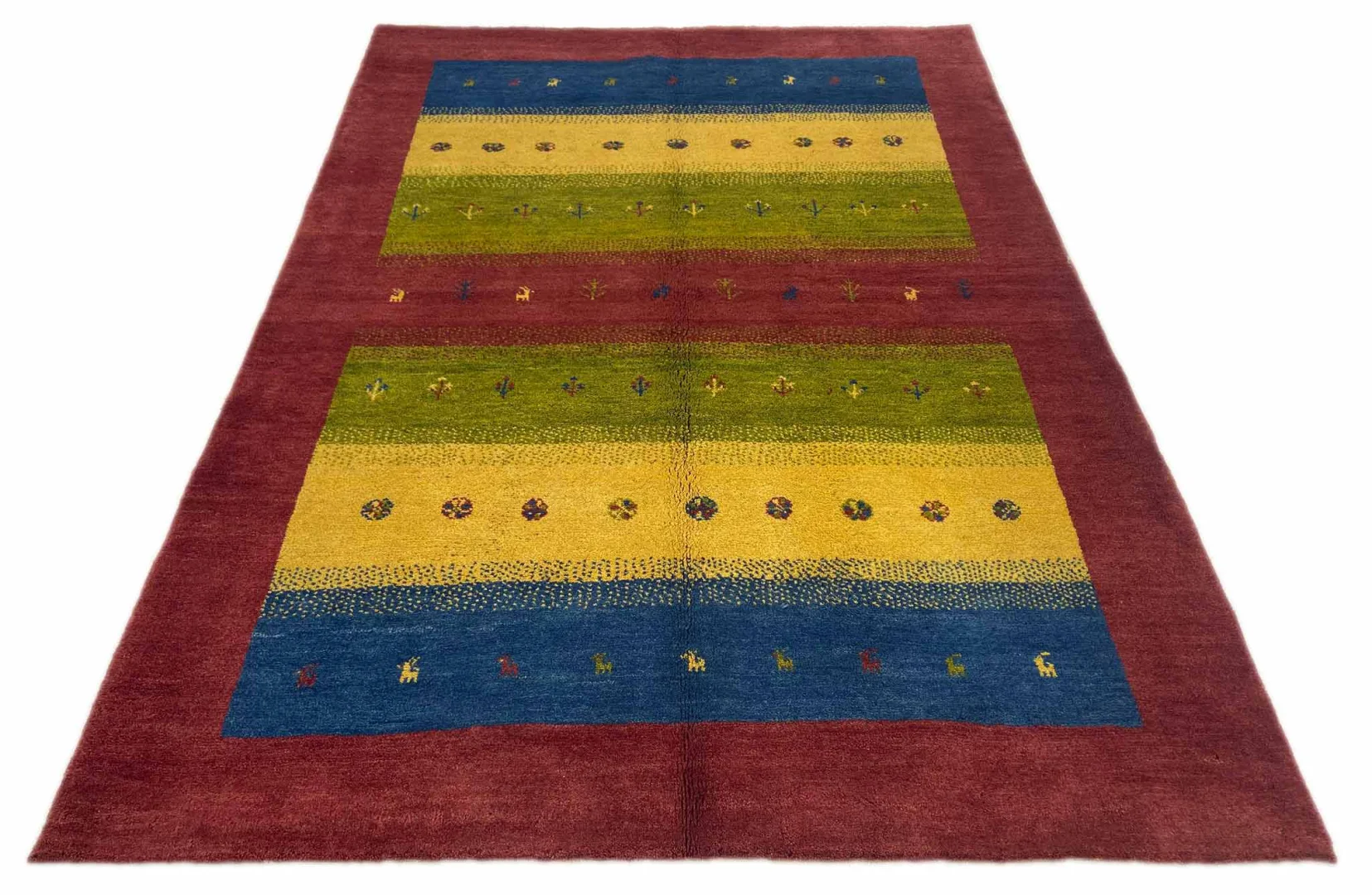 Alternative view of Wool Gabbeh Persian Rug 233 × 167 cm, hand-knotted