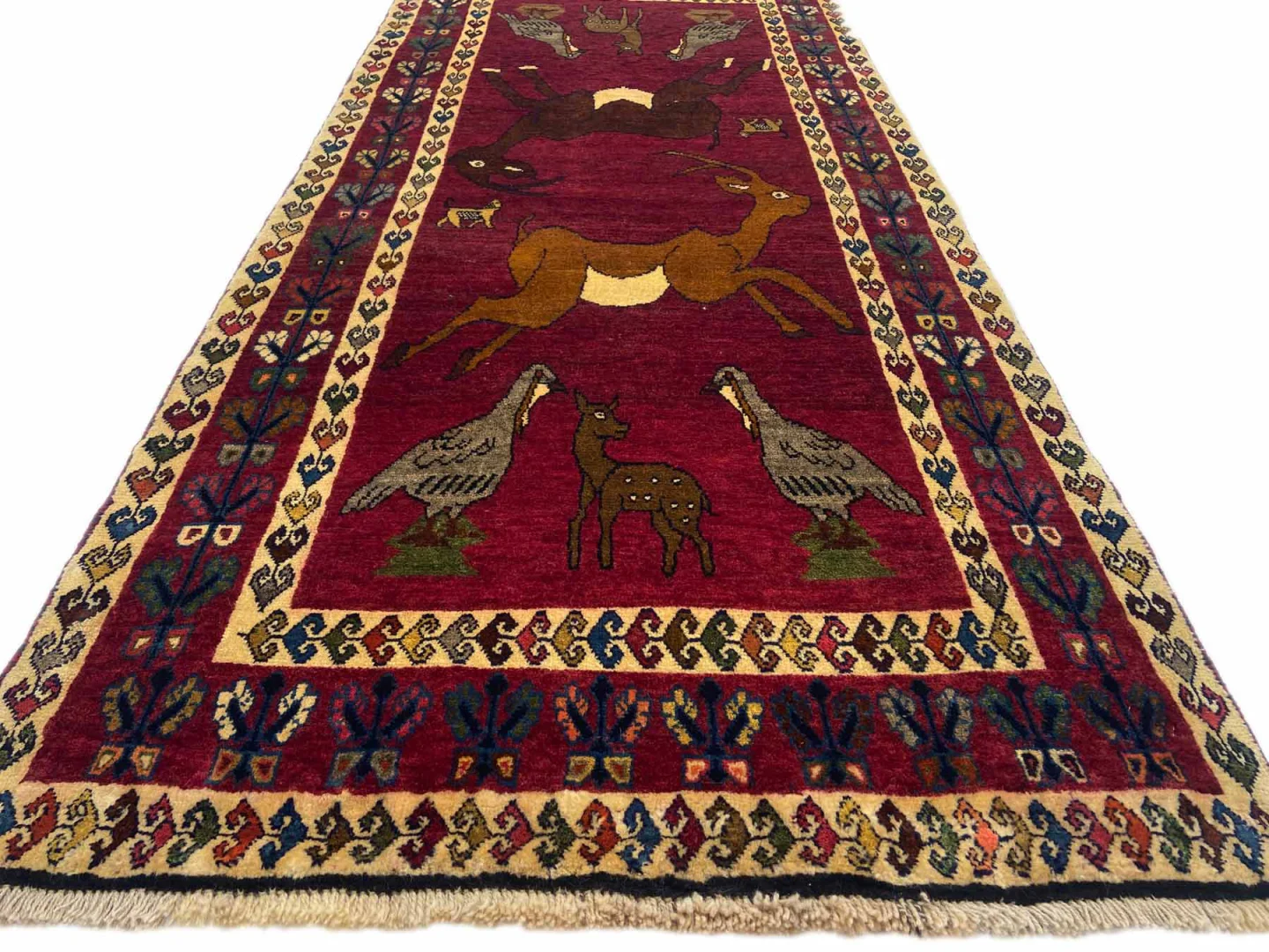 Hand-Knotted Gabbeh Persian Rug, 238 × 104 cm, Wool - Image 5