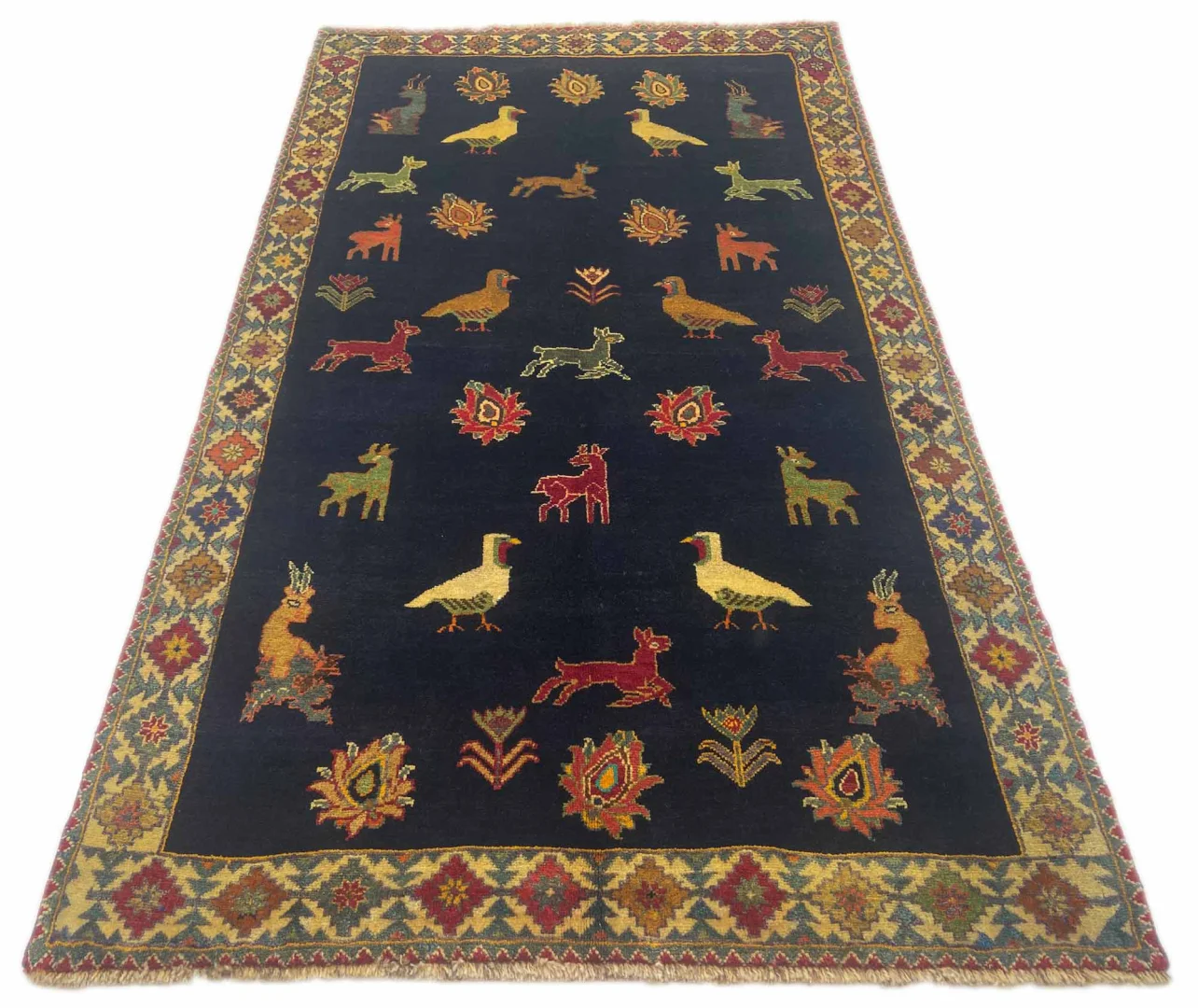 Alternative view of Gabbeh Persian Rug 242 × 142 cm in Wool, hand-knotted