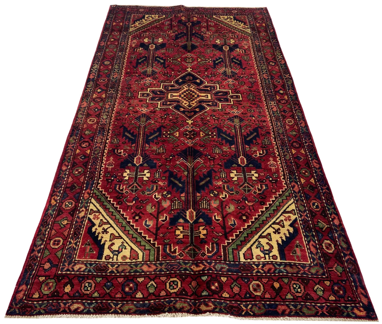 Alternative view of Wool Hamadan Persian Rug 270 × 136 cm, hand-knotted