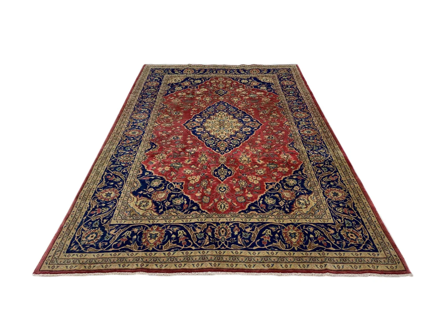 Alternative view of Hand-Knotted Kashan Persian Rug, Wool