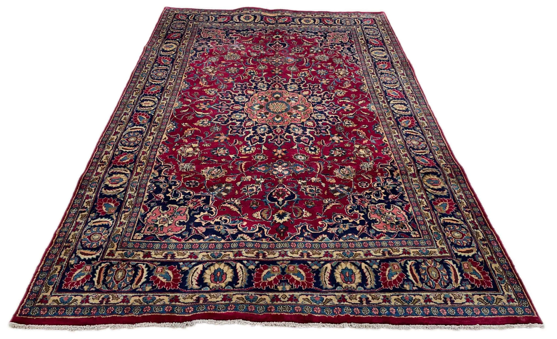 Alternative view of Hand-Knotted Mashhad Persian Rug, 308 × 200 cm, Wool