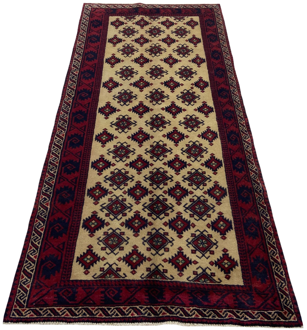 Alternative view of Hand-Knotted Baluch Afghan Rug, Wool