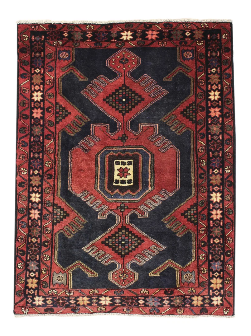 Hand-Knotted Hamadan Persian Rug, Wool