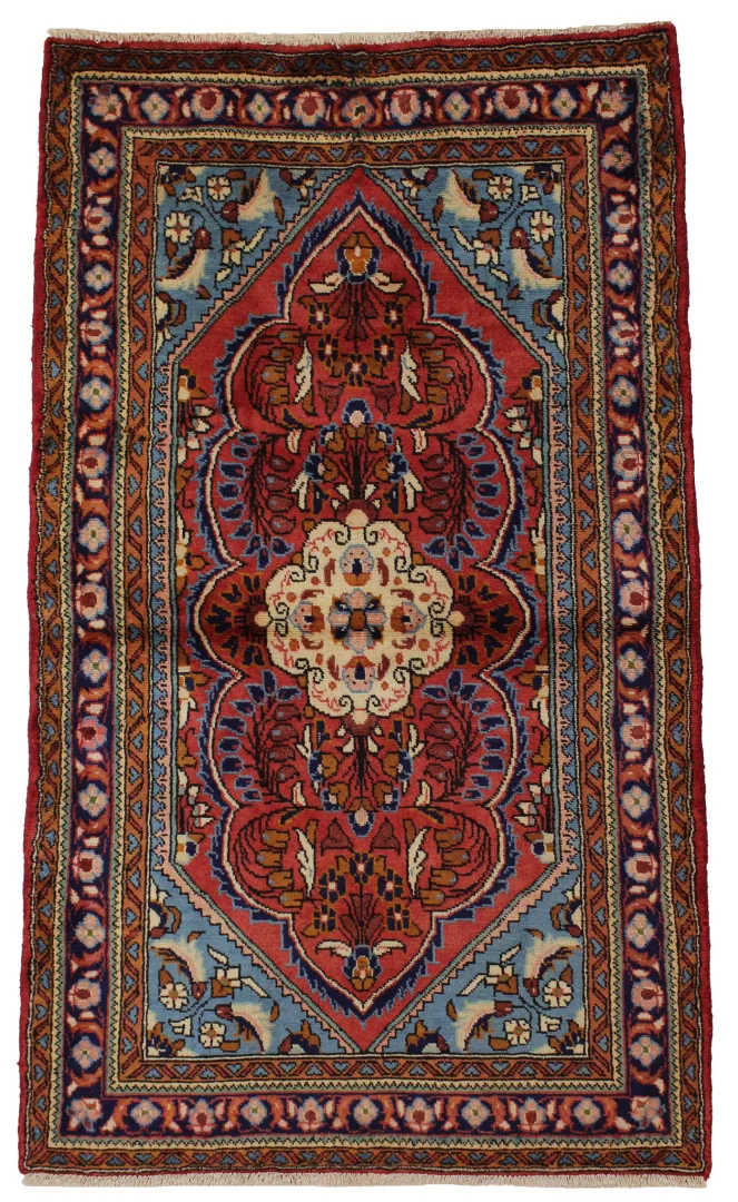 Hamadan Persian Rug 162 × 96 cm in Wool, hand-knotted