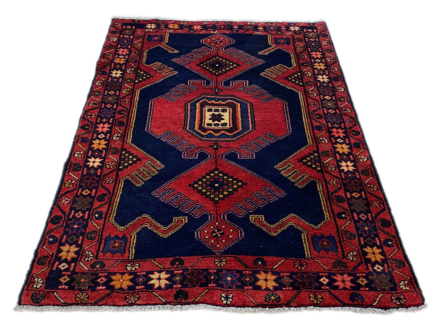 Alternative view of Hand-Knotted Hamadan Persian Rug, 153 × 110 cm, Wool