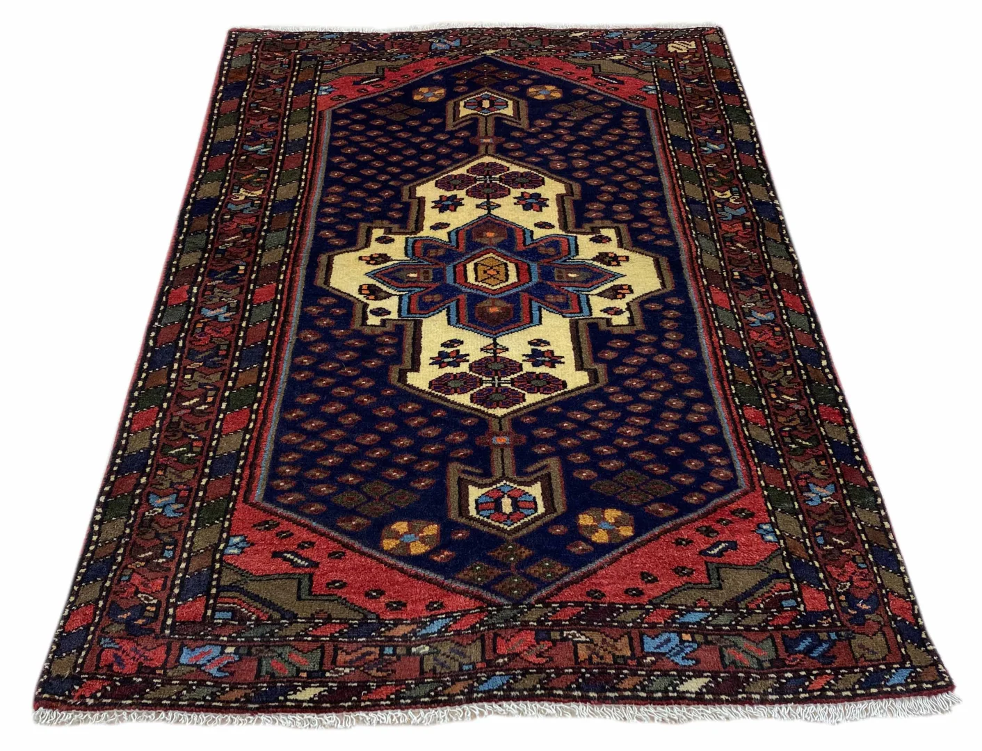 Alternative view of Wool Hamadan Persian Rug 155 × 105 cm, hand-knotted