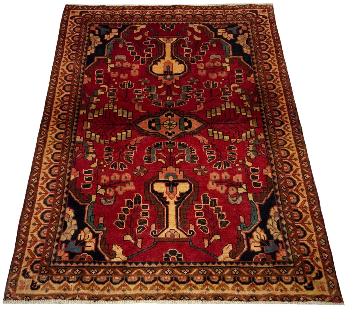 Alternative view of Wool Hamadan Persian Rug 156 × 113 cm, hand-knotted