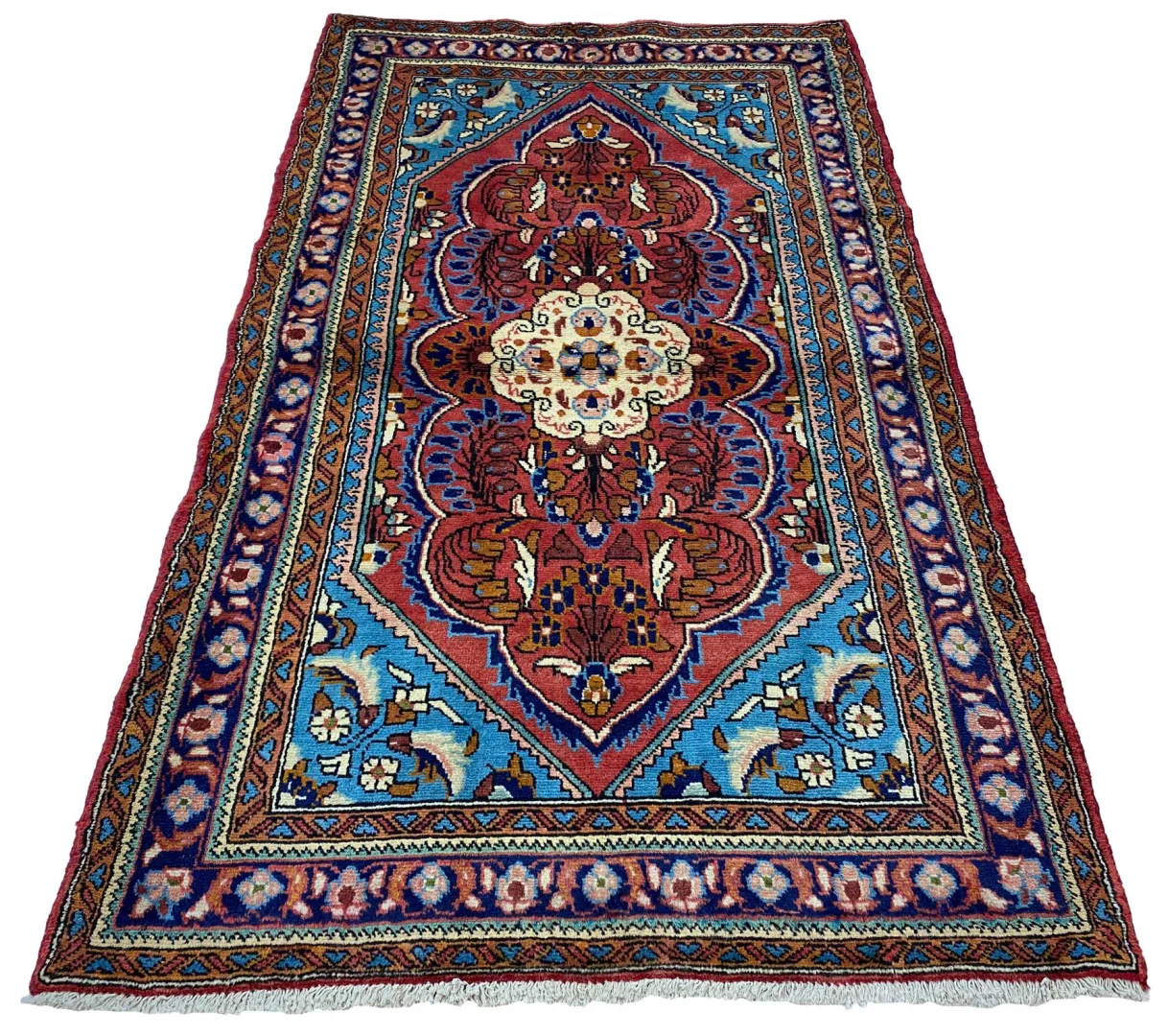 Alternative view of Hamadan Persian Rug 162 × 96 cm in Wool, hand-knotted