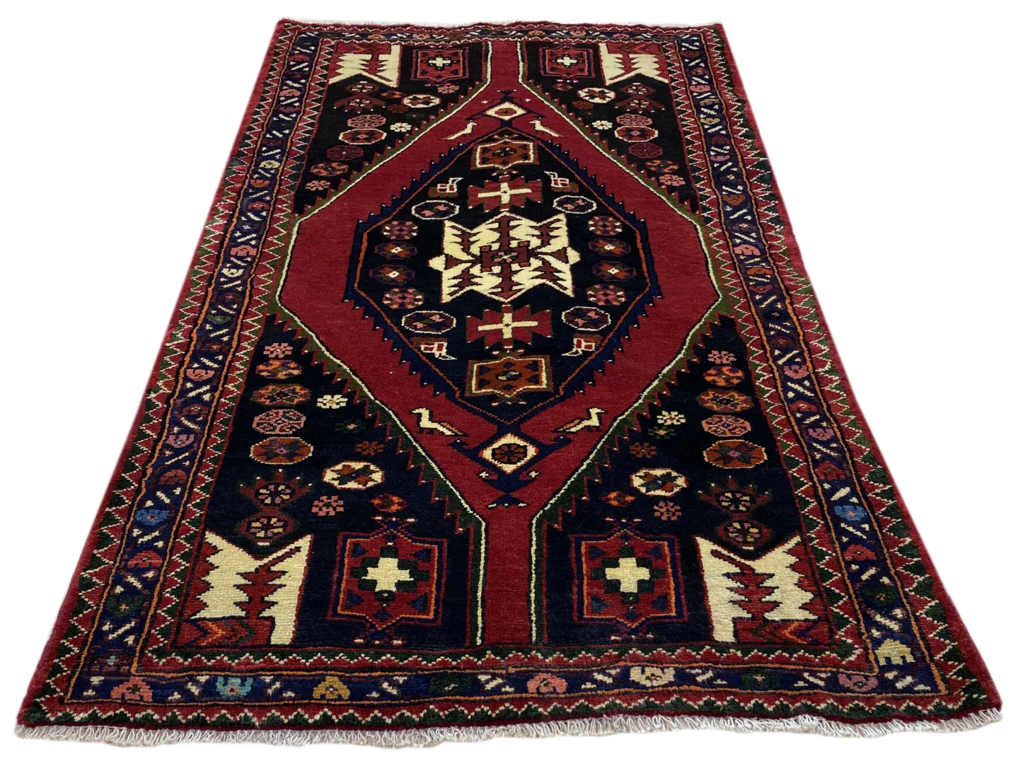 Alternative view of Hand-Knotted Hamadan Persian Rug, Wool