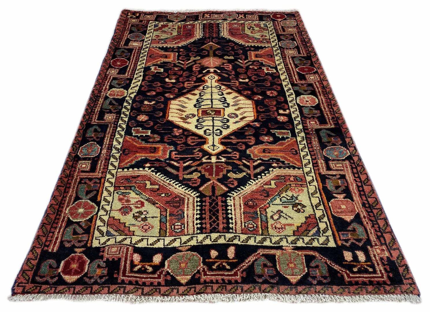 Alternative view of Hand-Knotted Hamadan Persian Rug, Wool