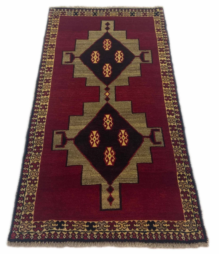 Alternative view of Hand-Knotted Gabbeh Persian Rug, 170 × 86 cm, Wool