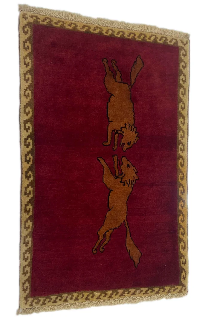 Alternative view of Hand-Knotted Gabbeh Persian Rug, Wool