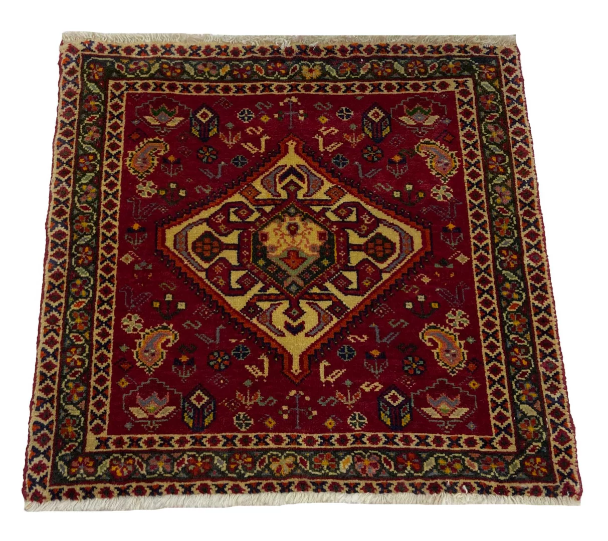 Alternative view of Qashqai Persian Rug 58 × 60 cm in Wool, hand-knotted
