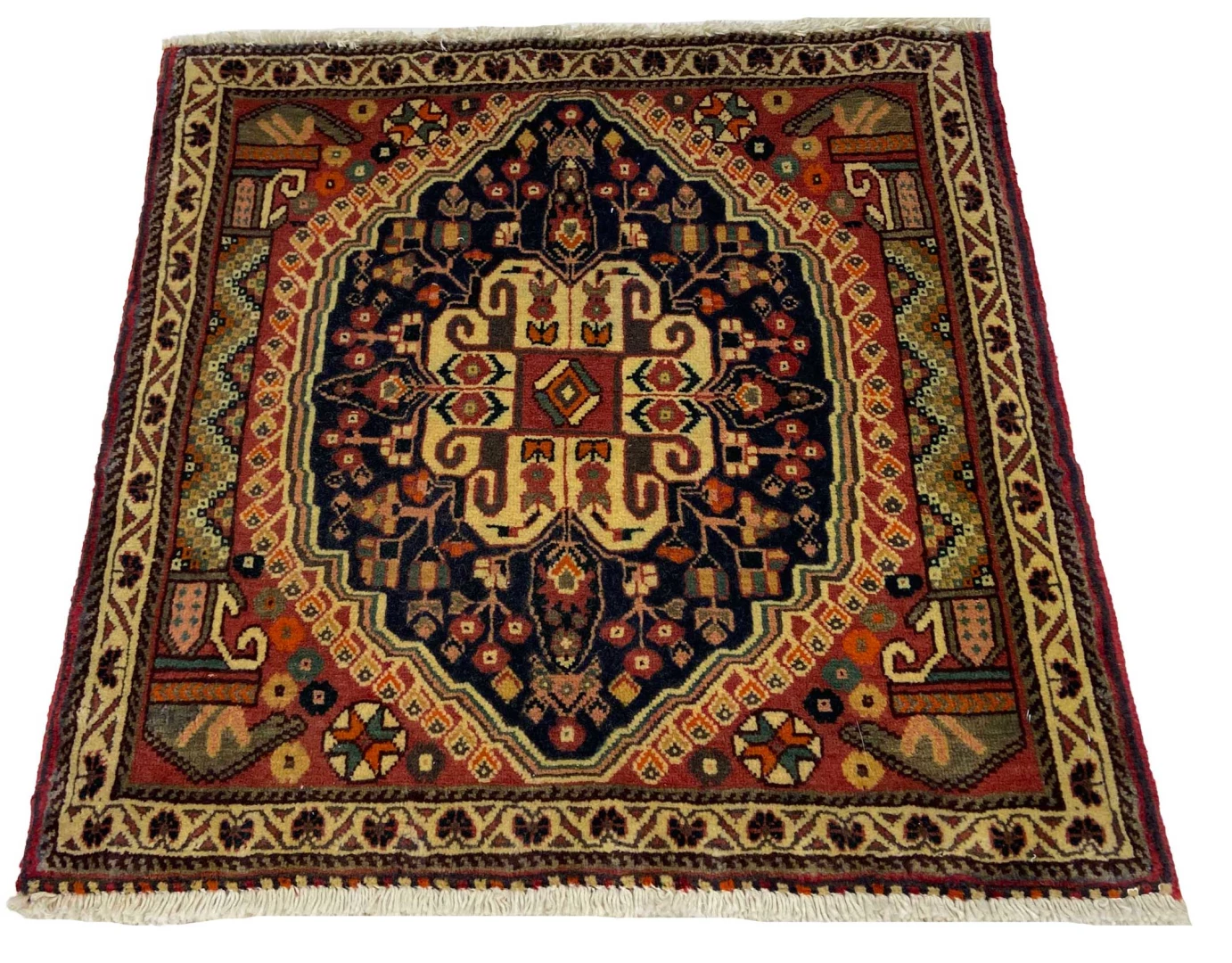 Alternative view of Qashqai Persian Rug 60 × 61 cm in Wool, hand-knotted