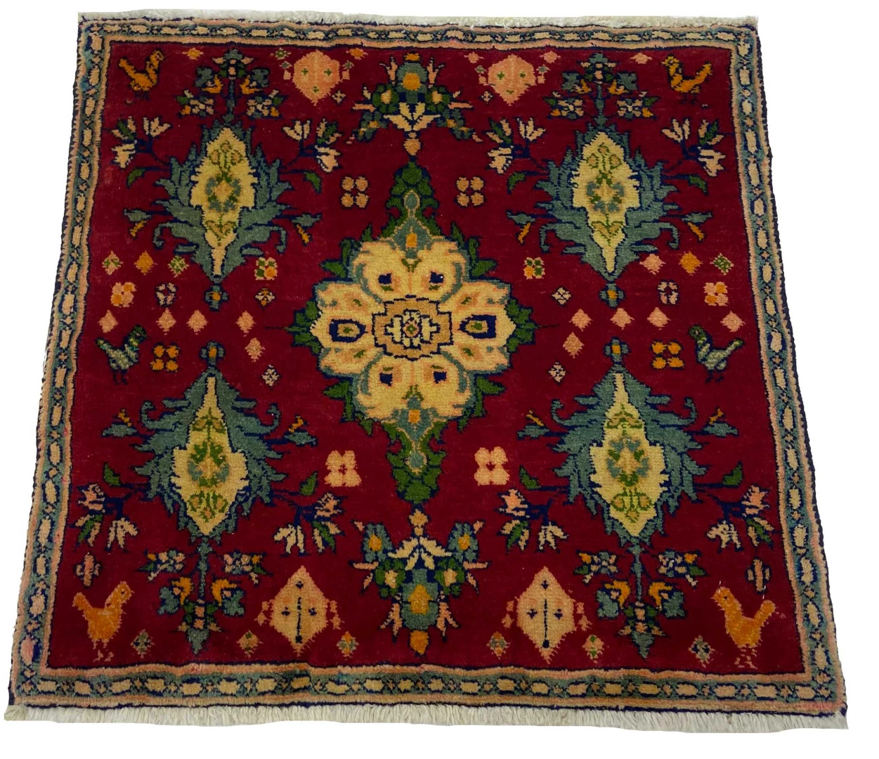 Alternative view of Wool Qashqai Persian Rug 60 × 62 cm, hand-knotted