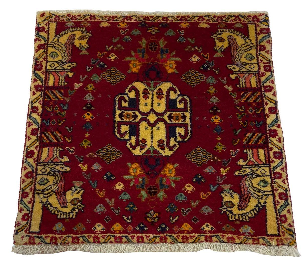 Alternative view of Hand-Knotted Qashqai Persian Rug, Wool