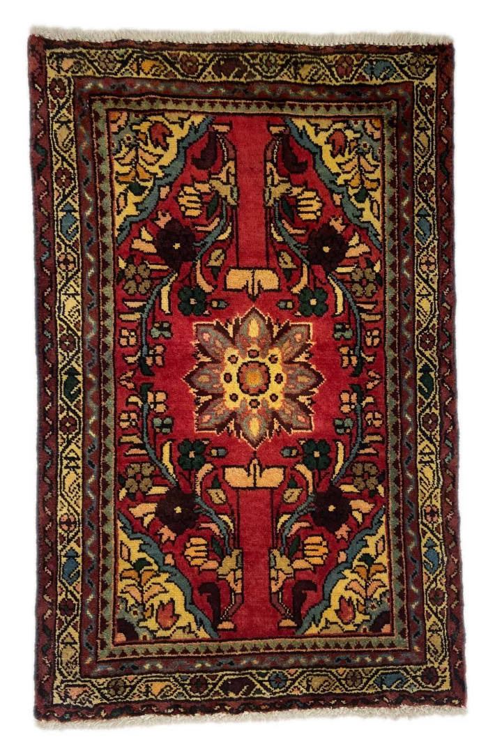 Hand-Knotted Hamadan Persian Rug, Wool