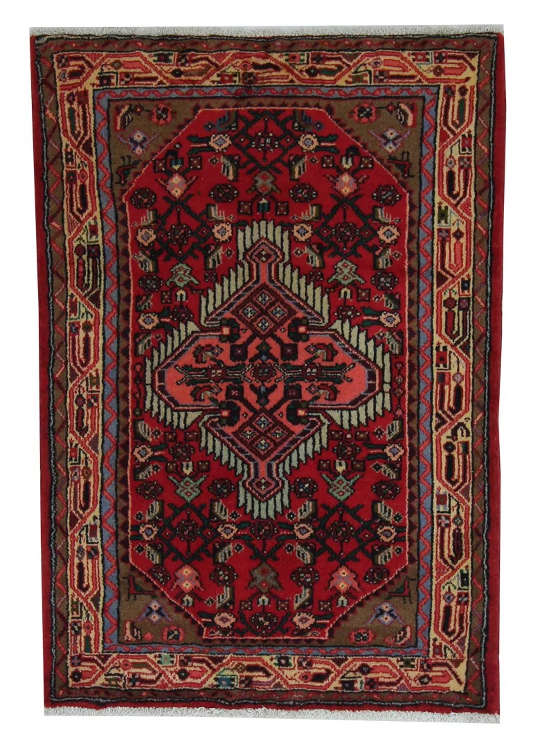 Hand-Knotted Hamadan Persian Rug, Wool