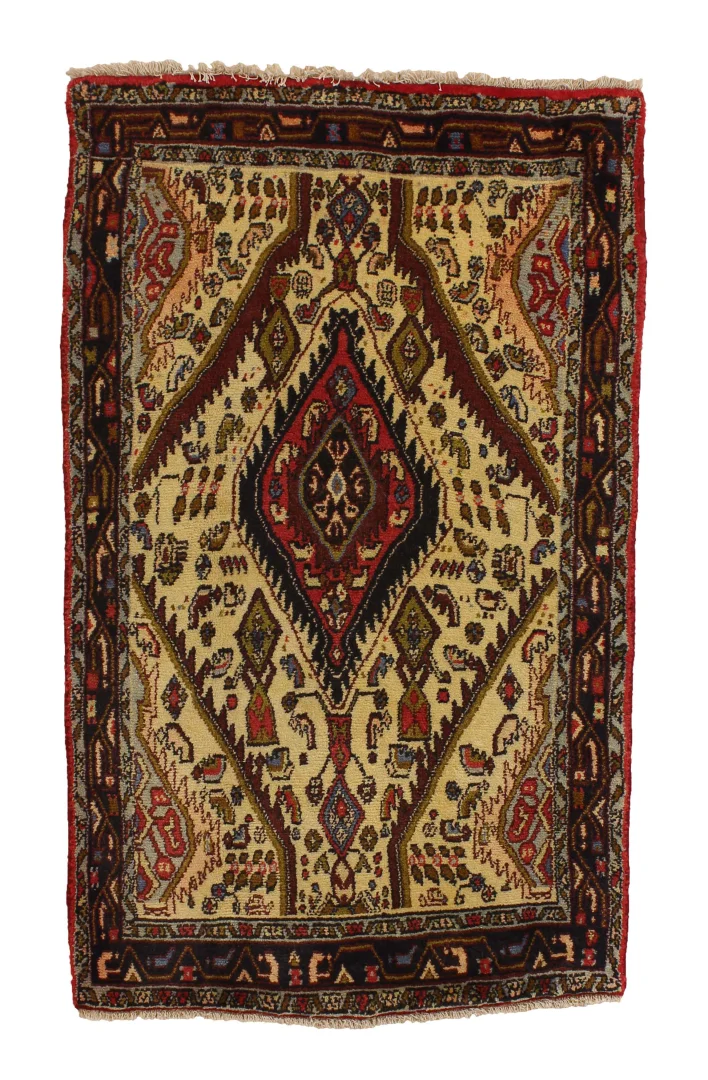 Hamadan Persian Rug 122 × 74 cm in Wool, hand-knotted