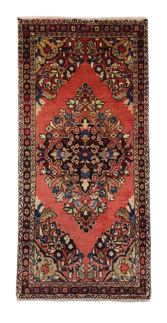 Hand-Knotted Hamadan Persian Rug, Wool