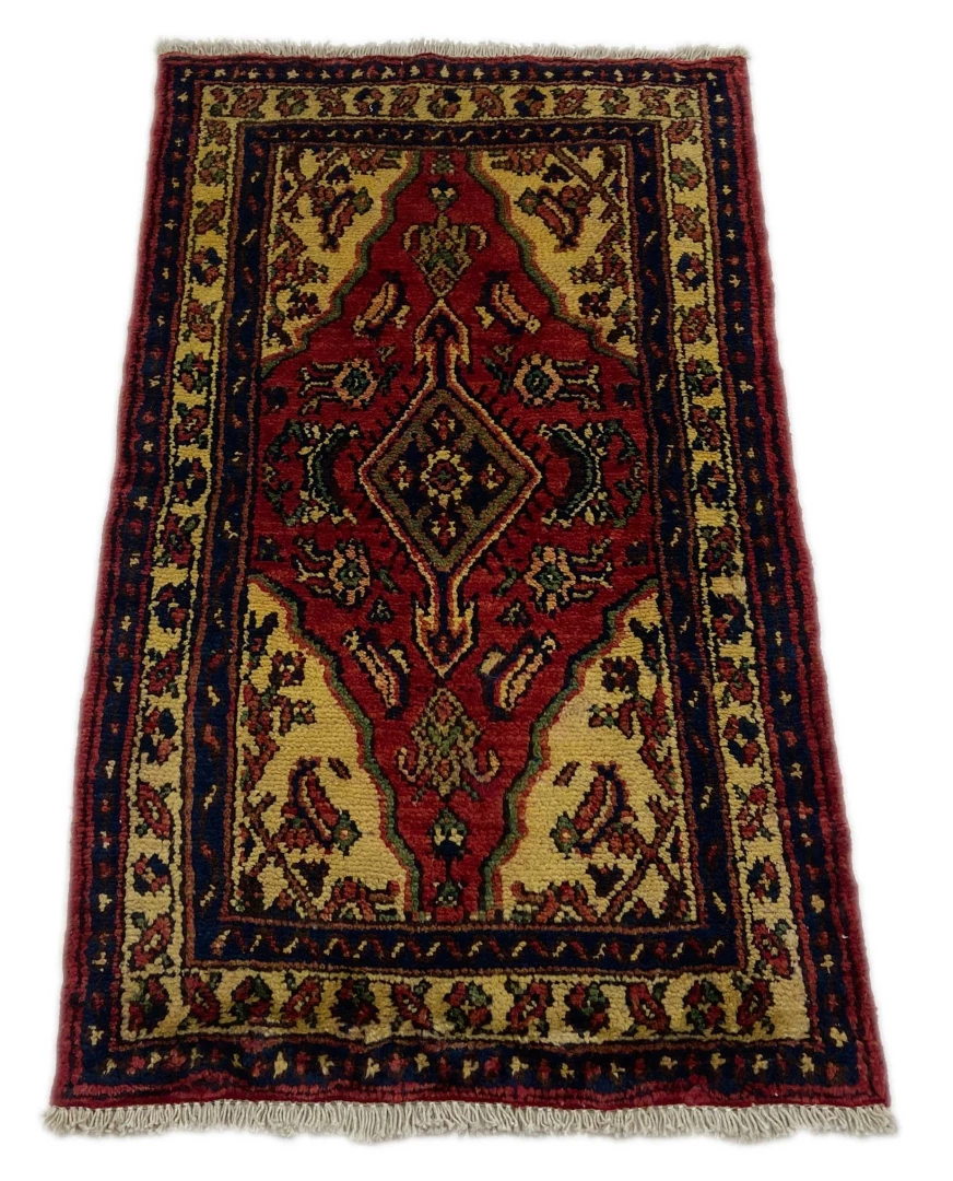 Alternative view of Hand-Knotted Hamadan Persian Rug, 112 × 66 cm, Wool