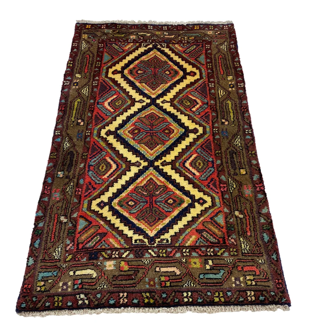 Alternative view of Hand-Knotted Hamadan Persian Rug, Wool