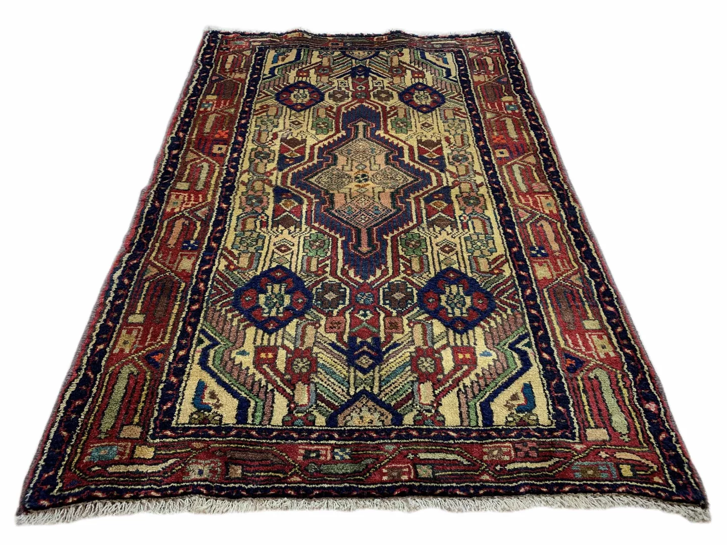 Alternative view of Hand-Knotted Hamadan Persian Rug, 112 × 76 cm, Wool