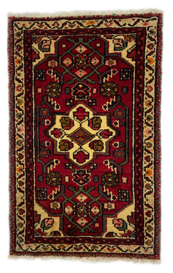 Hand-Knotted Hamadan Persian Rug, Wool