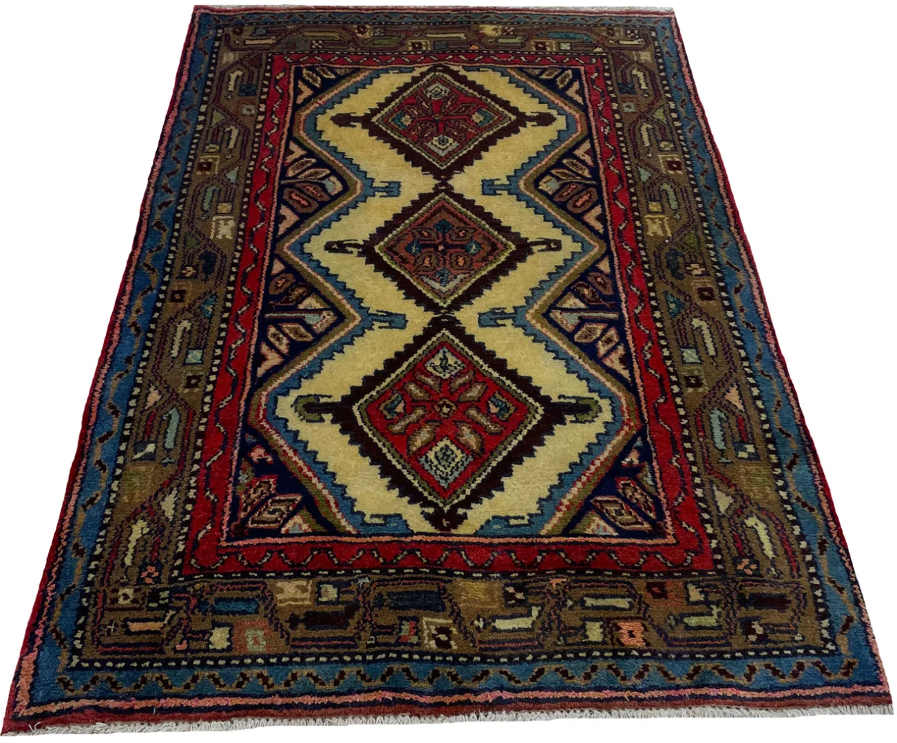 Alternative view of Hand-Knotted Hamadan Persian Rug, Wool