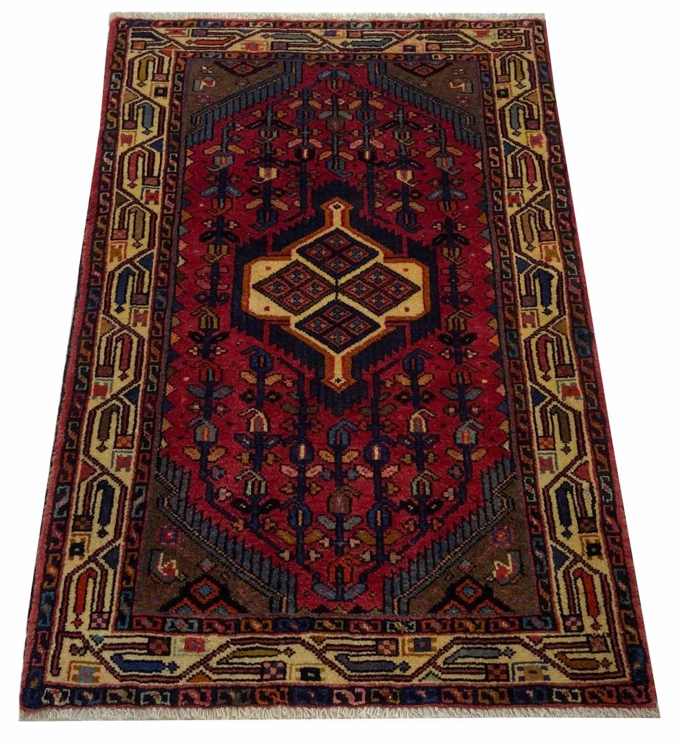 Alternative view of Hand-Knotted Hamadan Persian Rug, Wool