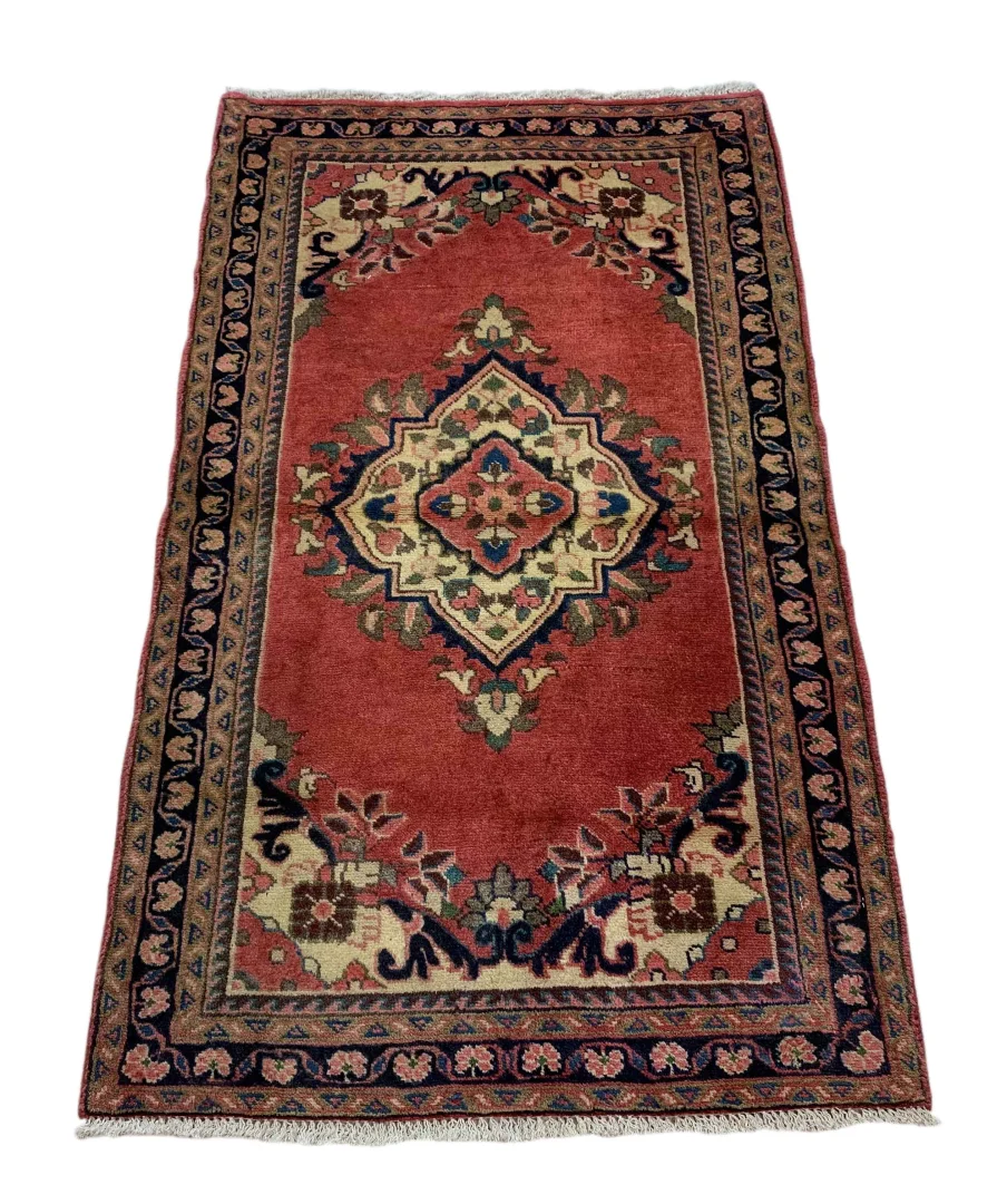 Alternative view of Hand-Knotted Hamadan Persian Rug, 130 × 73 cm, Wool